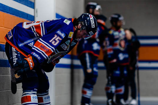 Växjös Dominik Bokk före kvartsfinal 2 i SM-slutspelet i