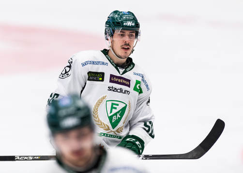 Färjestads Sebastian Erixon jublar