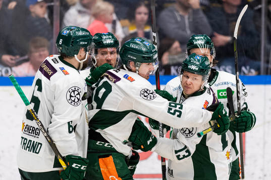 Färjestads Mikael Wikstrand, Linus Johansson och Daniel