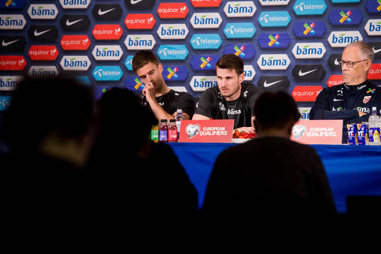 Markus Henriksen, Håvard Nordtveit and Lars Lagerbäck,