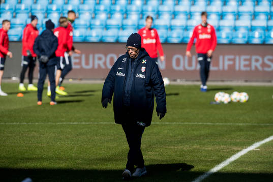 Lars Lagerbäck, head coach of Norway