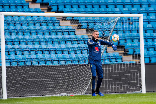 Goalkeeper Robin Olsen of the Swedish national football team