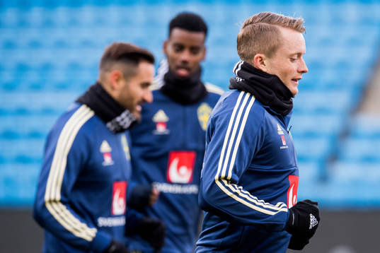 Sam Larsson of the Swedish national football team