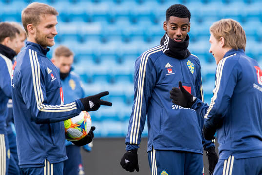 Alexander Isak of the Swedish national football team