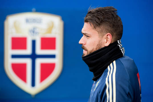 Goalkeeper Kristoffer Nordfeldt of the Swedish national