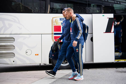 Albin Ekdal and Sebastian Larsson of the Swedish national