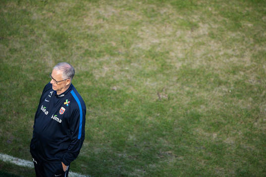 Lars Lagerbäck, head coach of the Norwegian national