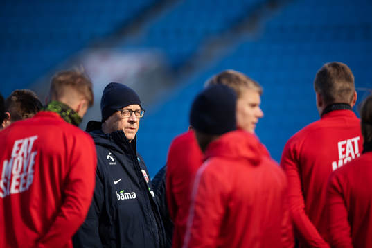 Lars Lagerbäck, head coach of the Norwegian national