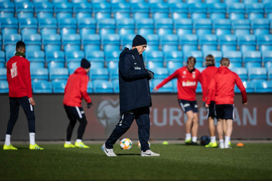 Lars Lagerbäck, head coach of the Norwegian national