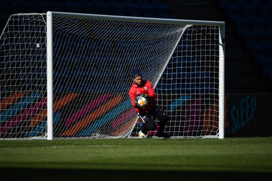 Goalkeeper Sten Grytebust of the Norwegian national