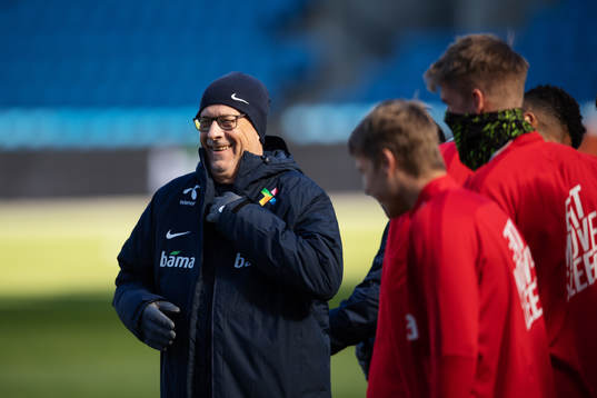 Lars Lagerbäck, head coach of the Norwegian national