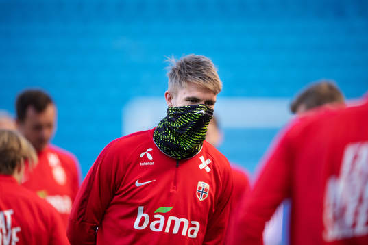 Kristoffer Ajer of the Norwegian national football team