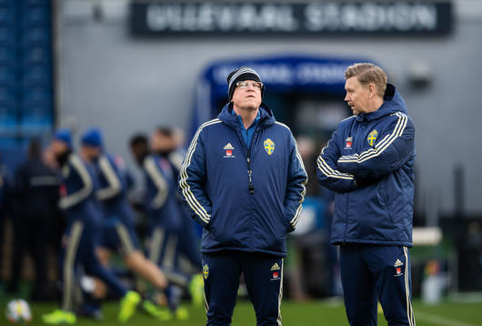 Janne Andersson, head coach, and Peter Wettergren,