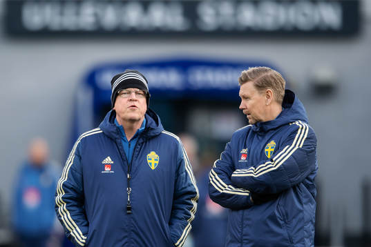 Janne Andersson, head coach, and Peter Wettergren,