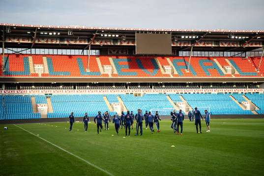General view of the Swedish national football team