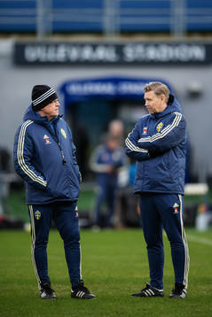 Janne Andersson, head coach, and Peter Wettergren,