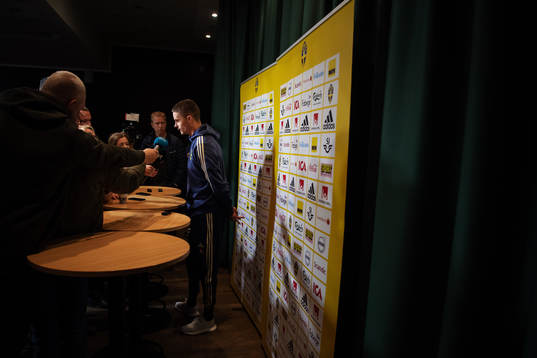 Mikael Lustig of the Swedish national football team