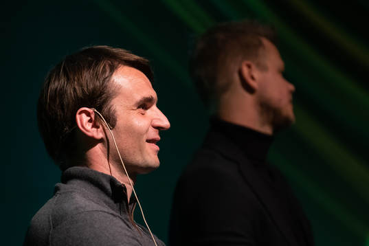 Mjällbys tränare Milos Milojevic och David Löfqvist