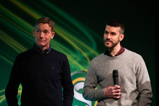 Varbergs målvaktstränare Jonas Gunnarsson, målvakt Matt