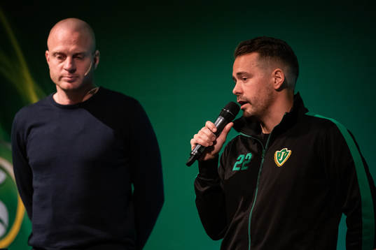 Jönköpings tränare Andreas Brännström och Fredrik