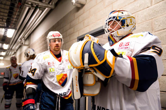 Djurgårdens målvakt Adam Reideborn och Daniel Brodin