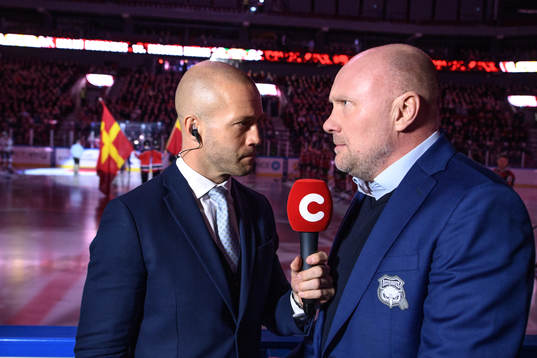 Cmores Johan Tornberg intervjuar Malmö Redhawks tränare