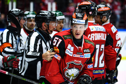 Malmö Redhawks Emil Sylvegård i bråk