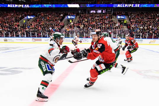 Frölundas Chay Genoway och Malmö Redhawks Lars Bryggman