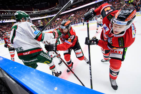 Malmö Redhawks Henrik Hetta och Emil Sylvegård