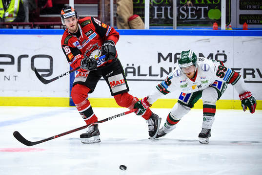 Malmö Redhawks Kim Rosdahl och Frölundas Simon Hjalmarsson