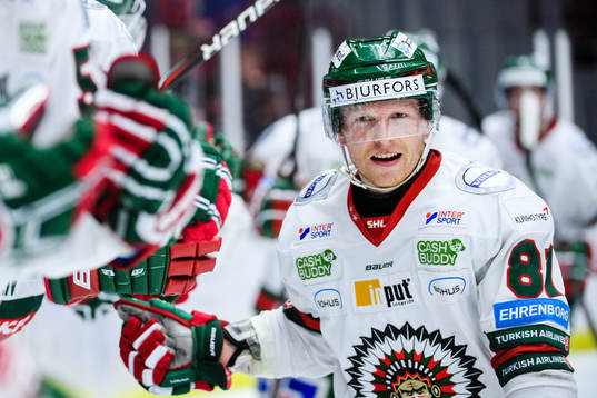 Frölundas Ryan Lasch jublar