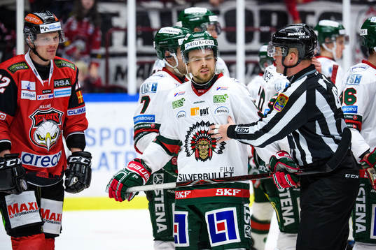 Malmö Redhawks Lars Bryggman och Frölundas Mats Rosseli