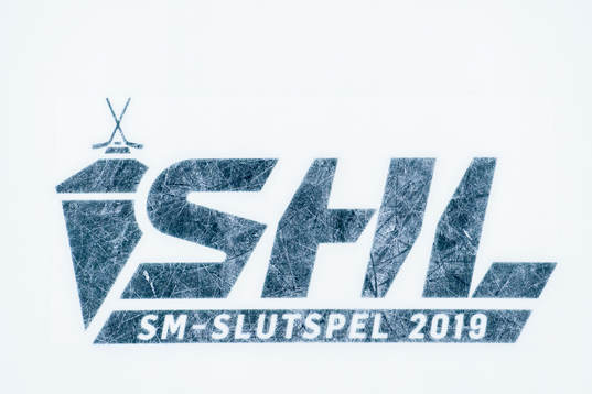 SHLs SM-Slutspels logga i isen