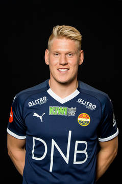 Jakob Glesnes of Strømsgodset poses for a portrait