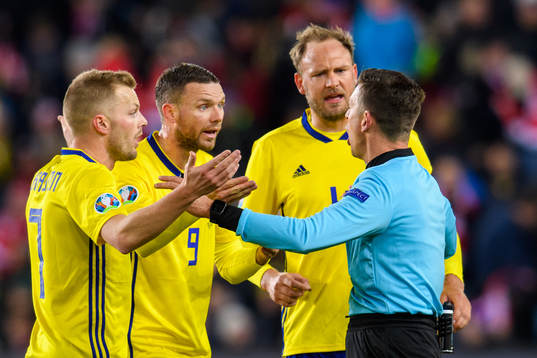 Sebastian Larsson, Marcus Berg and Andreas Granqvist of