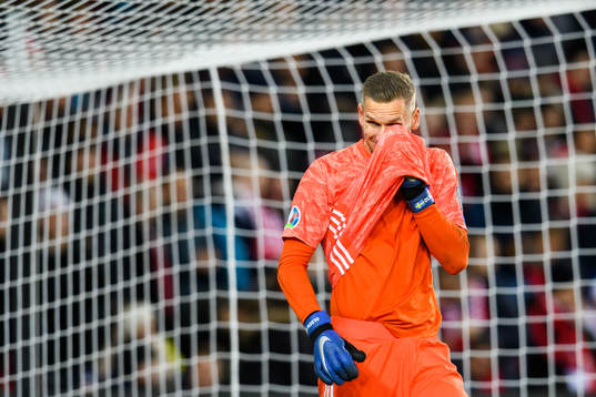 Goalkeeper Robin Olsen of Sweden looks dejected