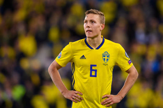 Ludwig Augustinsson of Sweden looks dejected
