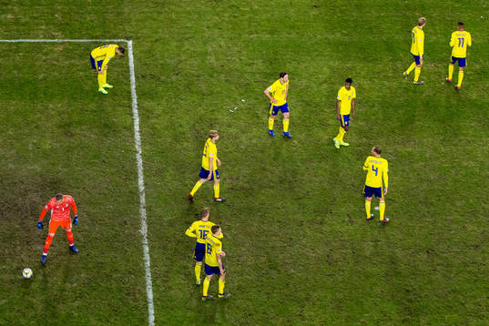 Goalkeeper Robin Olsen, Marcus Berg, Emil Krafth, Ludwig