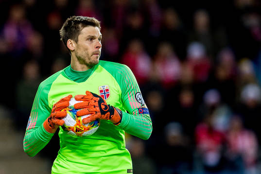 Goalkeeper Rune Almenning Jarstein of Norway