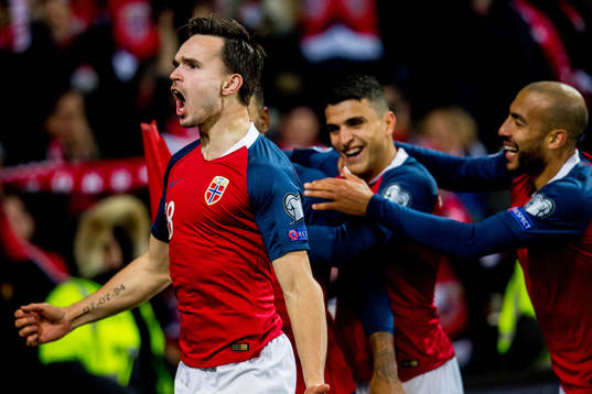 Ole Kristian Selnæs of Norway celebrates