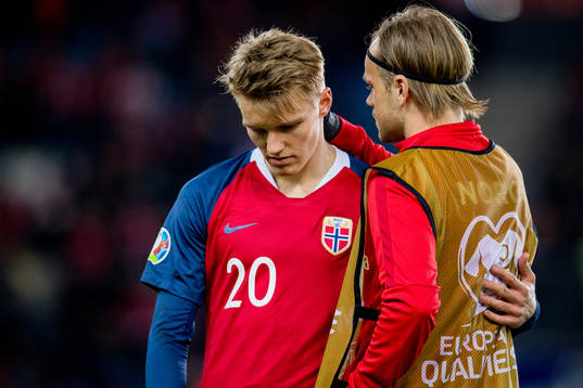 Martin Ødegaard and Iver Fossum of Norway