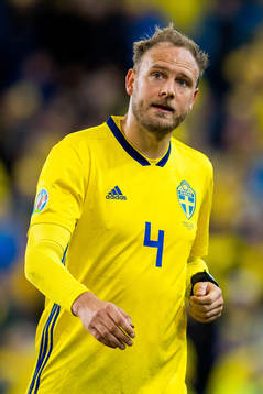 Andreas Granqvist of Sweden looks dejected