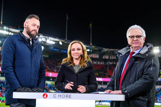 Olof Lundh, Frida Nordstrand and Hasse Backe in the Cmore