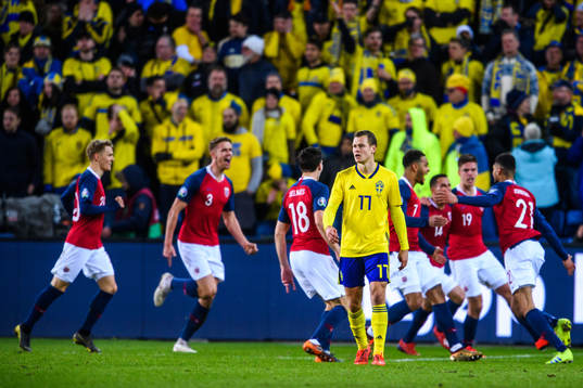 Viktor Claesson of Sweden looks dejected