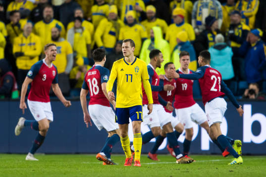 Viktor Claesson of Sweden looks dejected