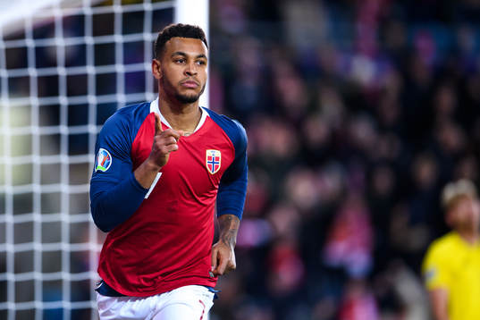 Joshua King of Norway celebrates the 2-0 goal
