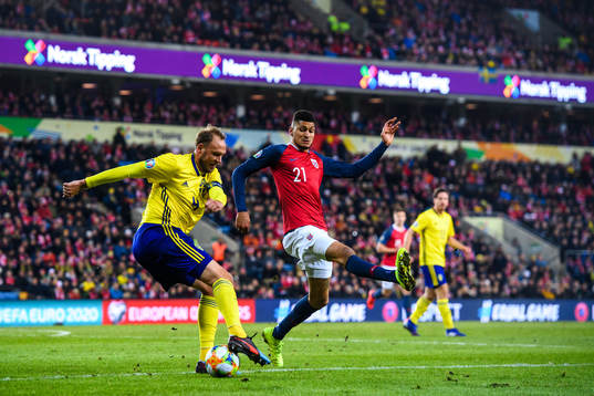 Andreas Granqvist of Sweden and Bjørn Maars Johnsen of