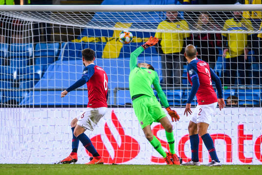 Goalkeeper Rune Almenning Jarstein of Norway