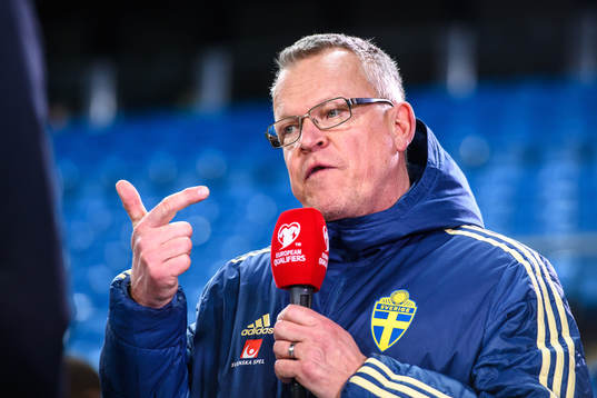 Head coach Janne Andersson of Sweden in the Cmore Studion