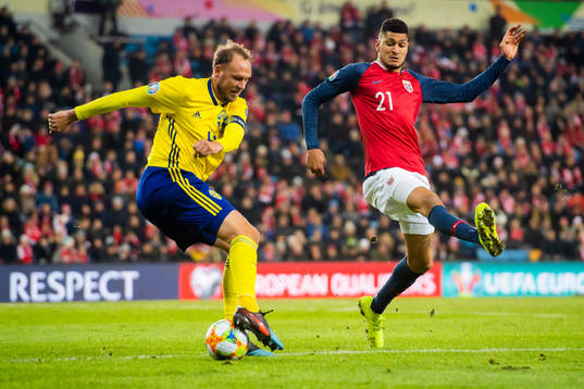 Andreas Granqvist of Sweden and Bjørn Maars Johnsen of